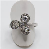 Anello Leo Pizzo Donna Venezia in Oro bianco Diamante 0.82 Ct 27107B - 27107B